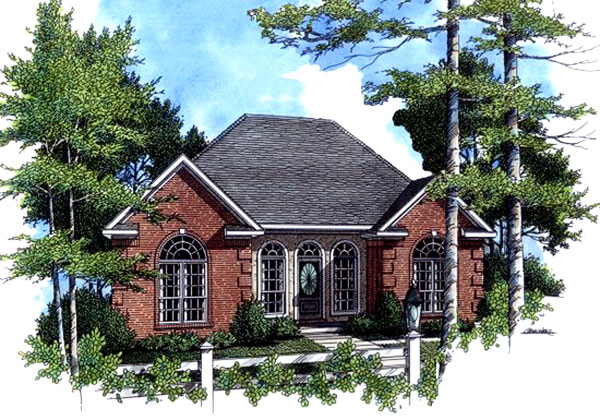 Home Plan Front Elevation of this 3-Bedroom,1251 Sq Ft Plan -141-1133