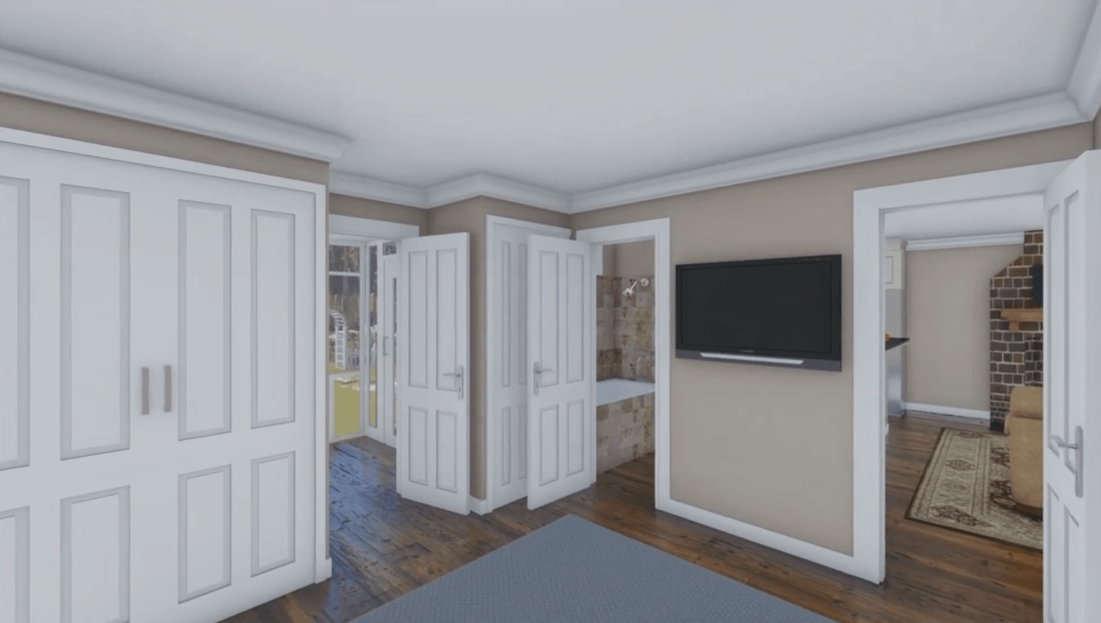 Master Bedroom of this 1-Bedroom, 600 Sq Ft Plan - 141-1140