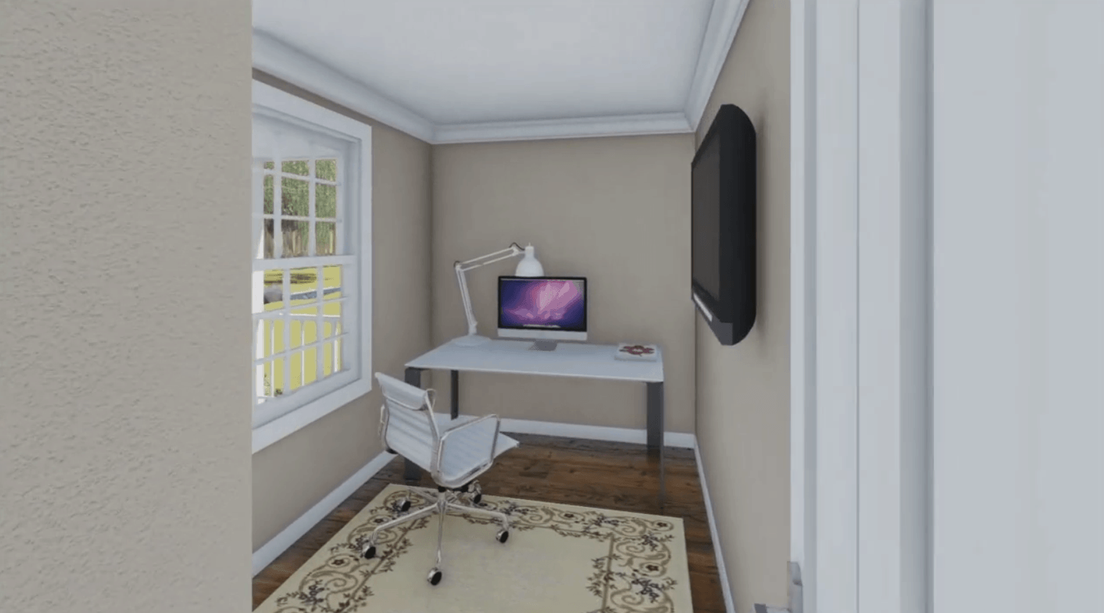 Home Office of this 1-Bedroom, 600 Sq Ft Plan - 141-1140