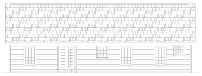 Home Plan Rear Elevation of this 3-Bedroom,1426 Sq Ft Plan -141-1143