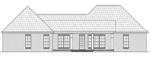 Home Plan Rear Elevation of this 3-Bedroom,1919 Sq Ft Plan -141-1146