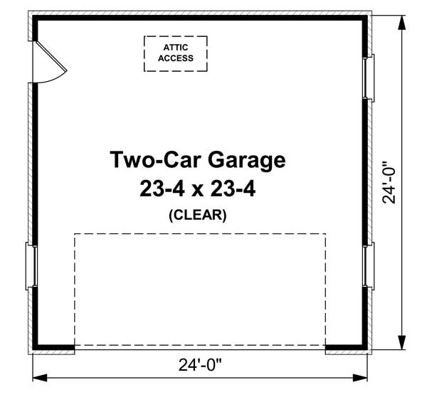 Floor Plan Garage of Garage Plan #141-1149