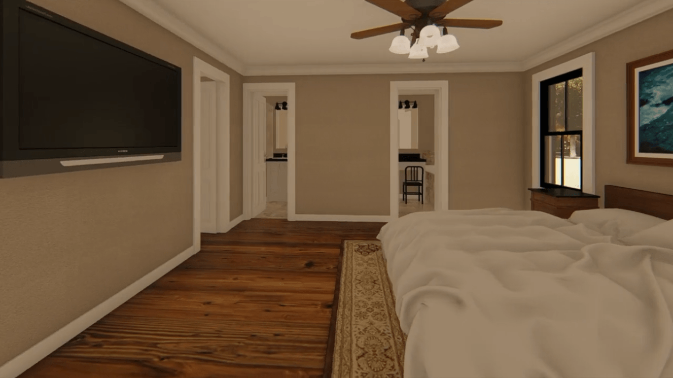 Master Bedroom of this 3-Bedroom, 1400 Sq Ft Plan - 141-1152