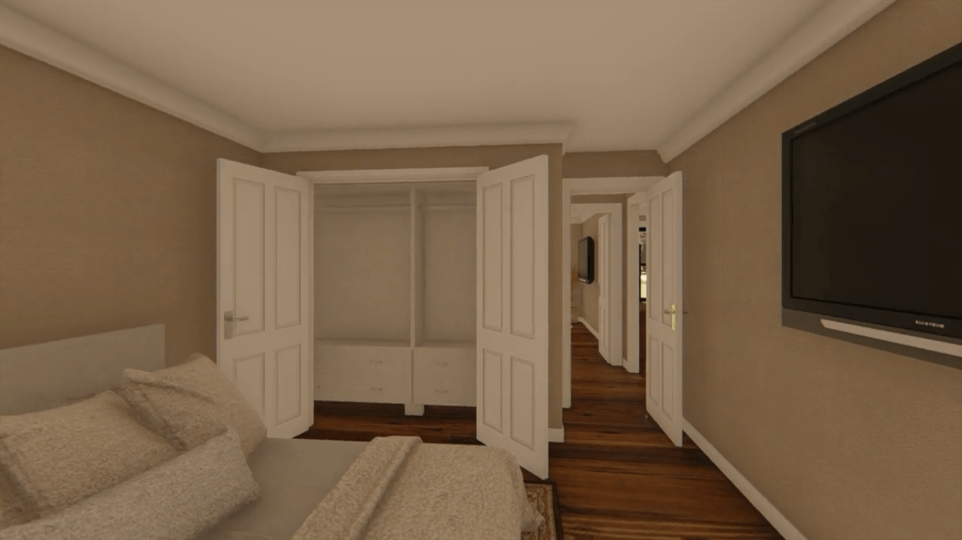 Bedroom of this 3-Bedroom, 1400 Sq Ft Plan - 141-1152