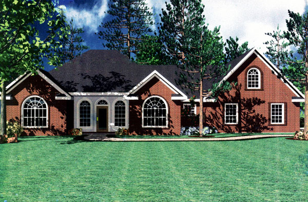 Home Plan Front Elevation of this 3-Bedroom,1855 Sq Ft Plan -141-1153