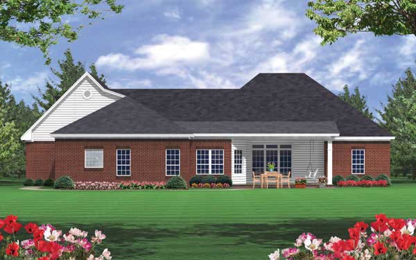 Rear View of this 4-Bedroom, 2457 Sq Ft Plan - 116-1031