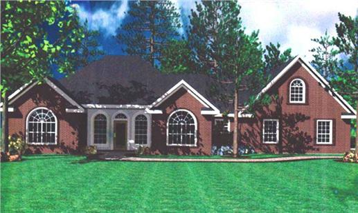 Home Plan Front Elevation of this 3-Bedroom,2207 Sq Ft Plan -141-1158
