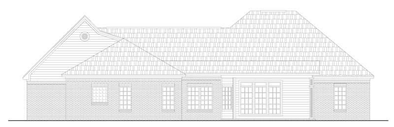 Home Plan Rear Elevation of this 3-Bedroom,2207 Sq Ft Plan -141-1158