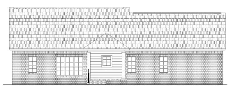 Home Plan Rear Elevation of this 3-Bedroom,1800 Sq Ft Plan -141-1162