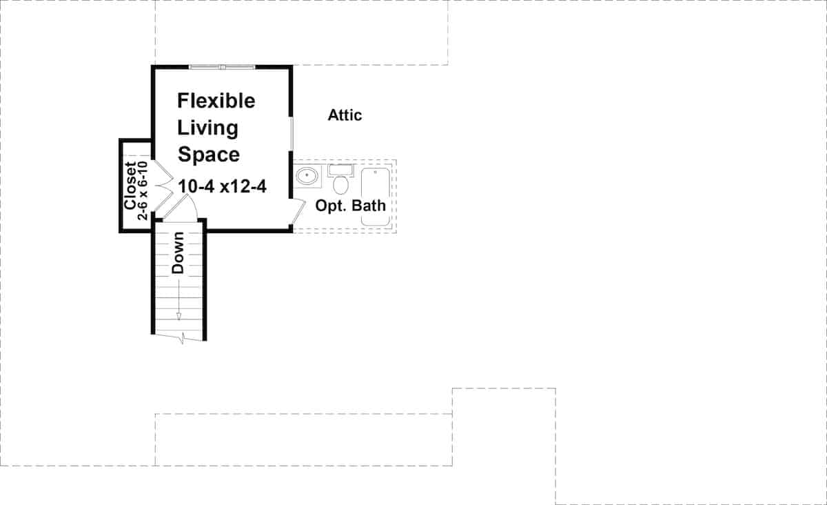 Bonus Room of Traditional Plan #141-1163