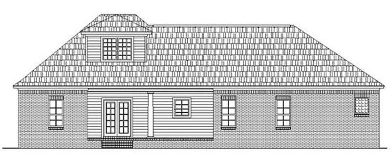 Home Plan Rear Elevation of this 3-Bedroom,1800 Sq Ft Plan -141-1163