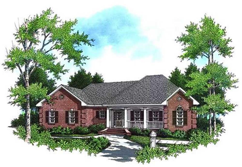 Front View of this 3-Bedroom, 1751 Sq Ft Plan - 141-1166