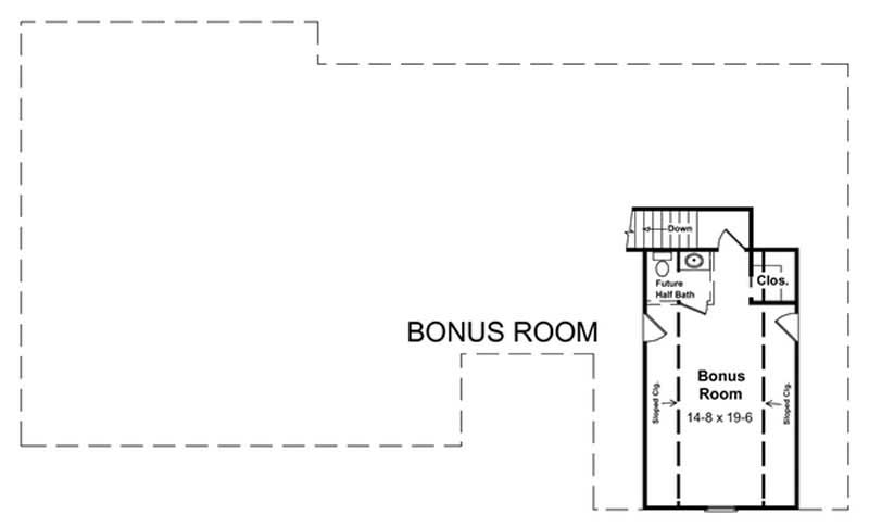 Floor Plan Second Story of Country Plan #141-1183