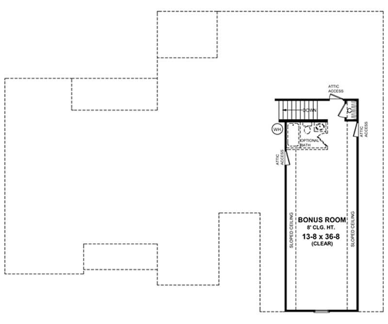 Floor Plan Second Story of Country Plan #141-1194
