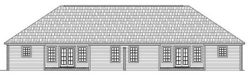 Home Plan Rear Elevation of this 1-Bedroom,2728 Sq Ft Plan -141-1201