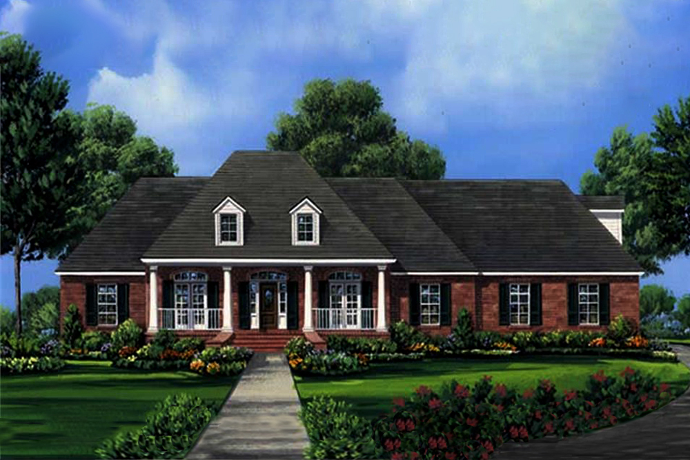Front View of this 4-Bedroom, 2601 Sq Ft Plan - 141-1204