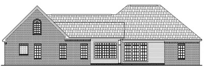 Home Plan Rear Elevation of this 3-Bedroom,2251 Sq Ft Plan -141-1205