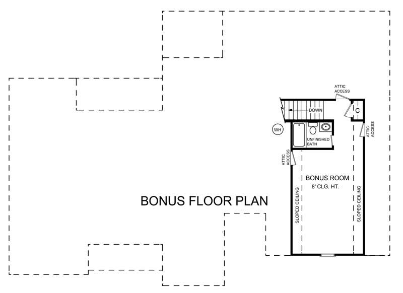 Floor Plan Second Story of Traditional Plan #141-1205