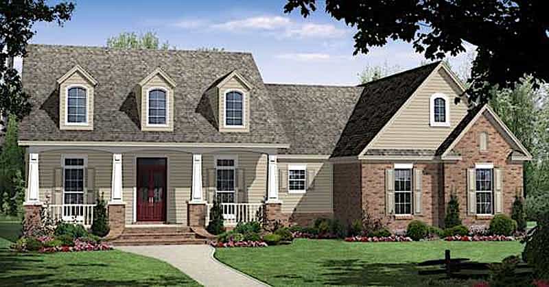 Country home (ThePlanCollection: Plan #141-1211)