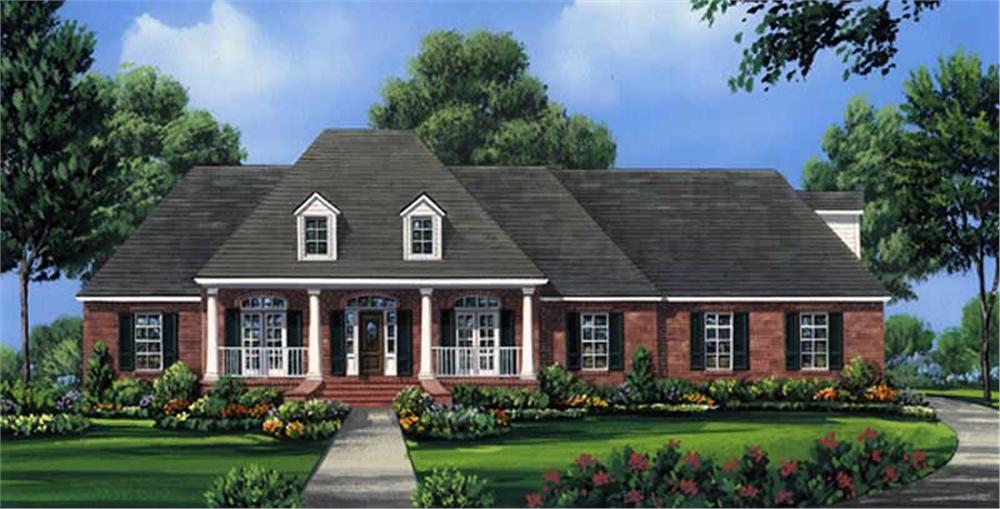 Front View of this 4-Bedroom, 2501 Sq Ft Plan - 141-1212