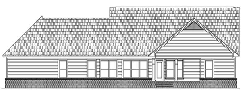 Home Plan Rear Elevation of this 3-Bedroom,2008 Sq Ft Plan -141-1217