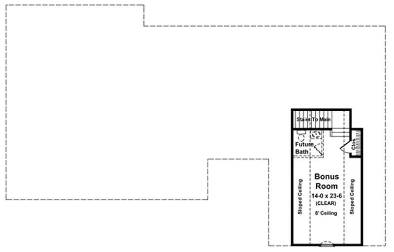 Floor Plan Second Story of Country Plan #141-1217
