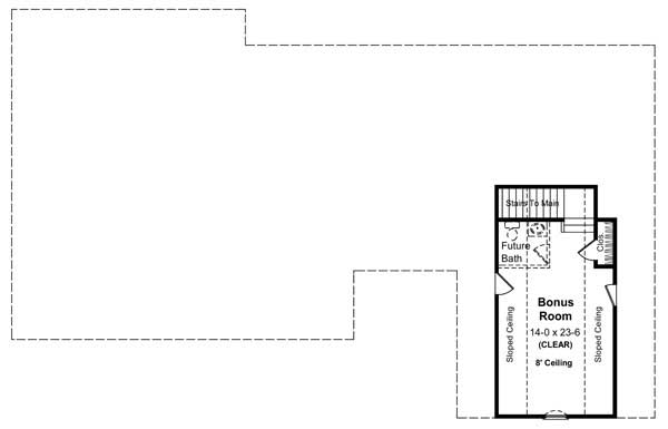 Floor Plan Second Story of Country Plan #141-1222