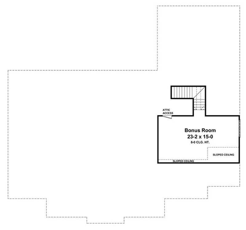 Floor Plan Second Story of Country Plan #141-1225