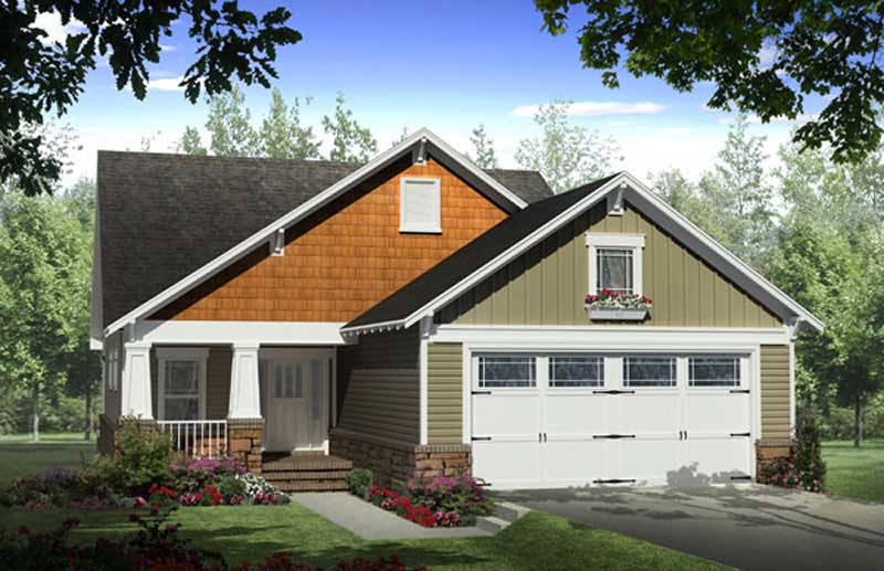 Front elevation of Country home (ThePlanCollection: House Plan #141-1228)