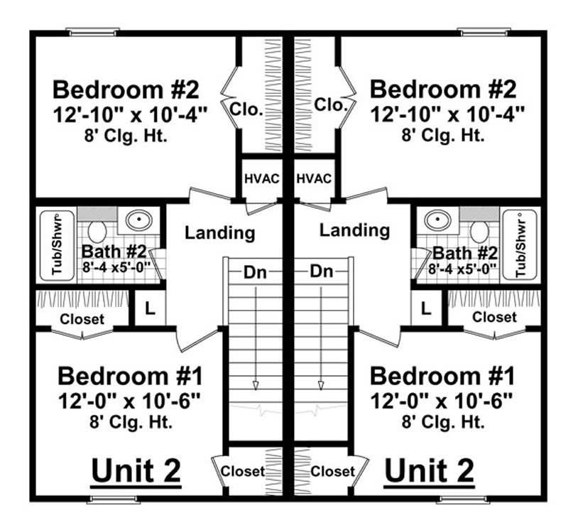 Floor Plan Second Story of Country Plan #141-1229