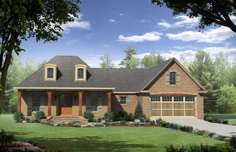 Color rendering for house plan # 19777