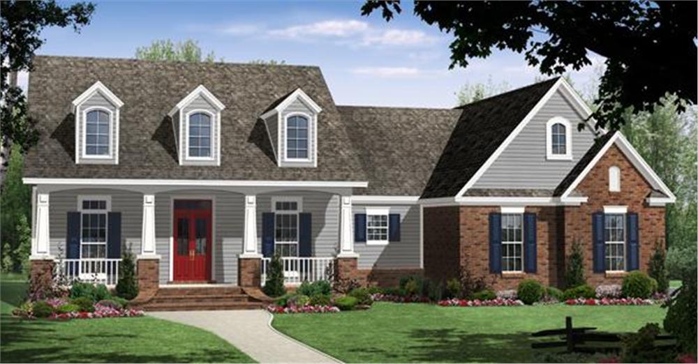 Front View of this 3-Bedroom, 1619 Sq Ft Plan - 141-1241