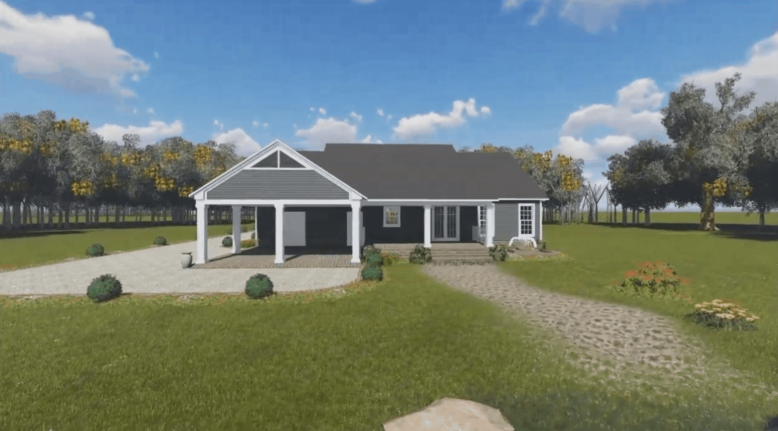 Home Plan Right Elevation of this 3-Bedroom,1640 Sq Ft Plan -141-1243
