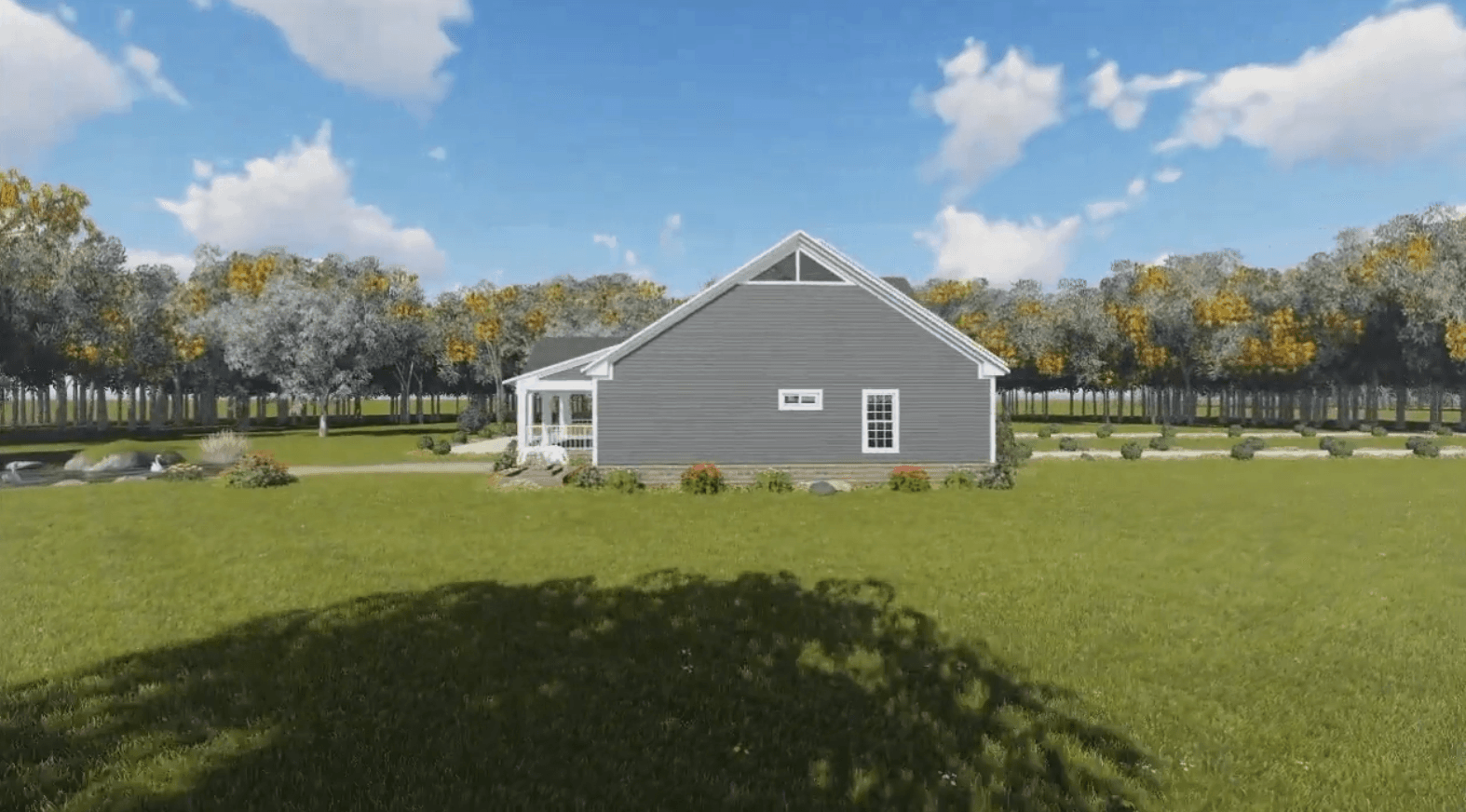 Home Plan Left Elevation of this 3-Bedroom,1640 Sq Ft Plan -141-1243
