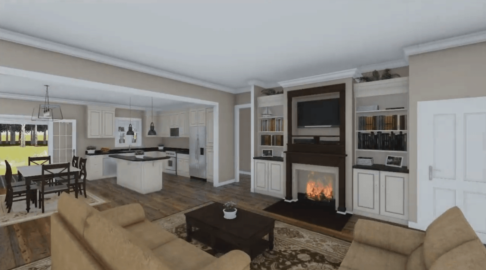 Great Room of this 3-Bedroom, 1640 Sq Ft Plan - 141-1243