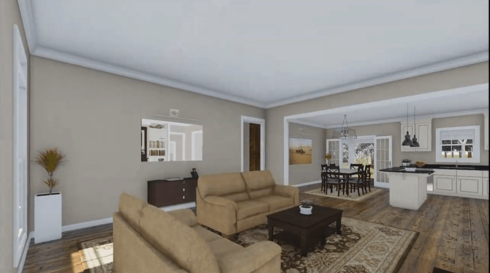 Great Room of this 3-Bedroom, 1640 Sq Ft Plan - 141-1243
