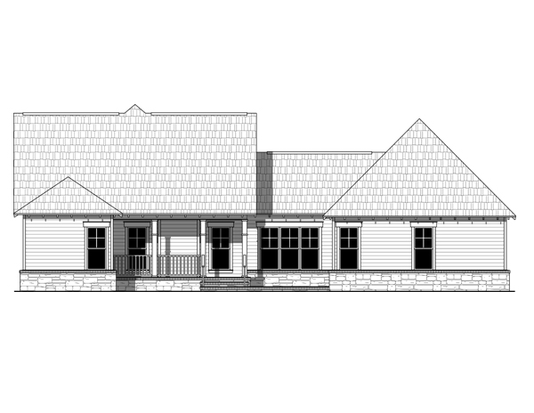 Home Plan Rear Elevation of this 3-Bedroom,1940 Sq Ft Plan -141-1247