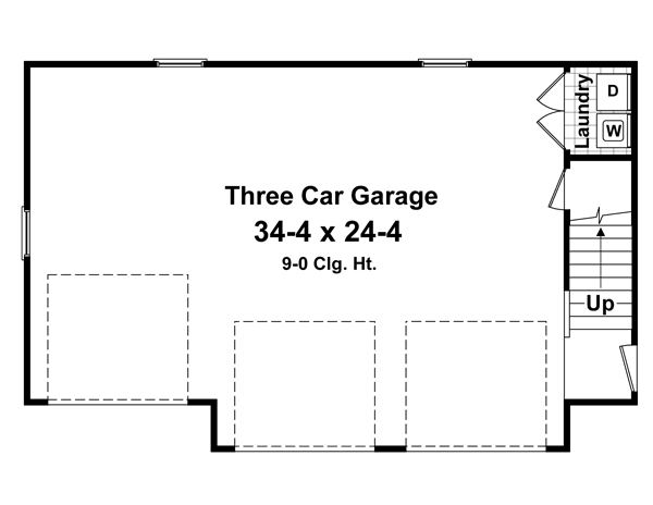 Floor Plan First Story of Craftsman Plan #141-1251