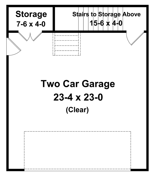 Floor Plan First Story of Garage Plan #141-1253