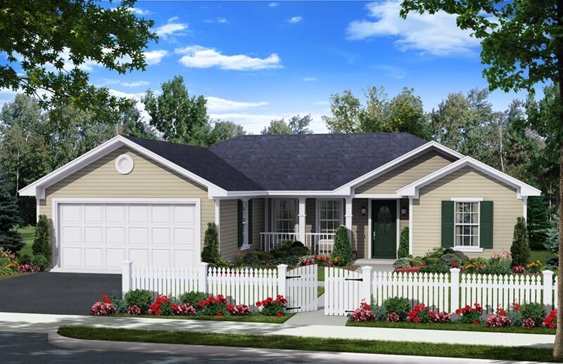 Front elevation of Traditional home (ThePlanCollection: House Plan #141-1256)