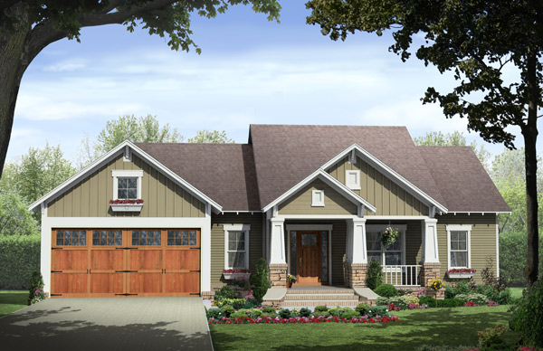 Craftsman home (ThePlanCollection: Plan #141-1257)