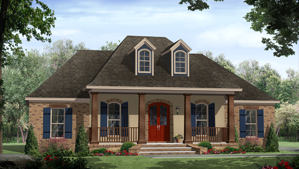 Home Plan Front Elevation of this 3-Bedroom,1641 Sq Ft Plan -141-1259