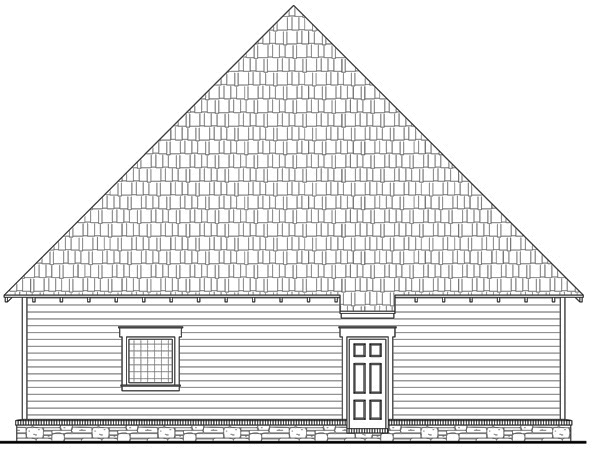 Home Plan Rear Elevation of this 3-Bedroom,1802 Sq Ft Plan -141-1262