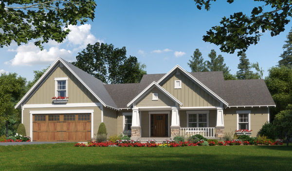 Front elevation of Country home (ThePlanCollection: House Plan #141-1271)