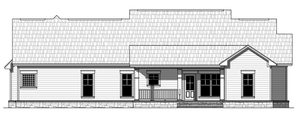 Home Plan Rear Elevation of this 4-Bedroom,2140 Sq Ft Plan -141-1275
