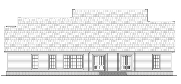 Home Plan Rear Elevation of this 4-Bedroom,2269 Sq Ft Plan -141-1278