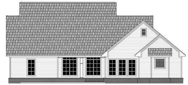 Home Plan Rear Elevation of this 4-Bedroom,2410 Sq Ft Plan -141-1282