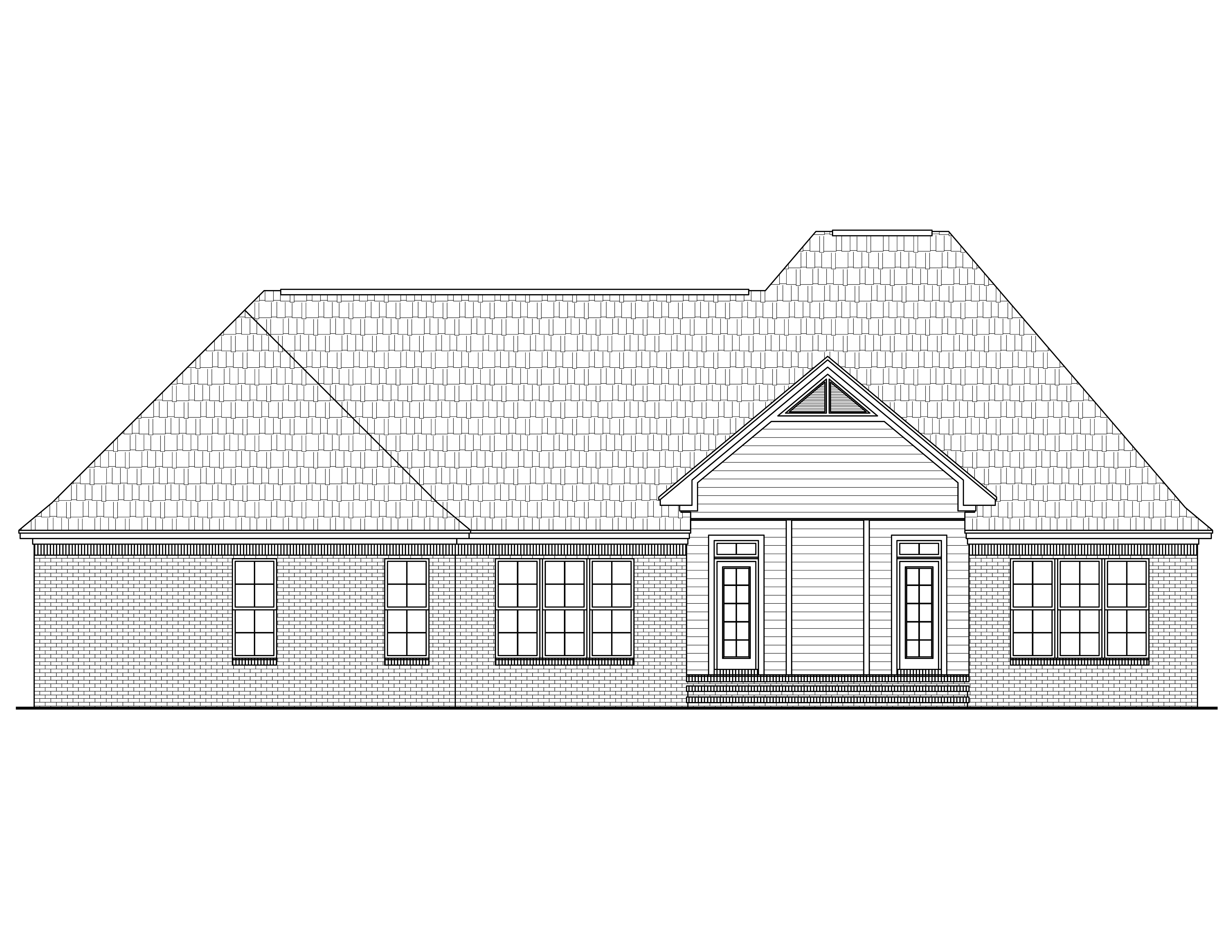 Home Plan Rear Elevation of this 3-Bedroom,2419 Sq Ft Plan -141-1283