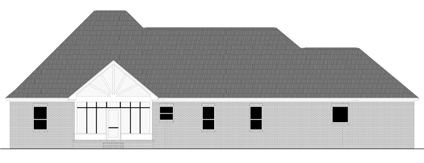 Home Plan Rear Elevation of this 3-Bedroom,2216 Sq Ft Plan -141-1289