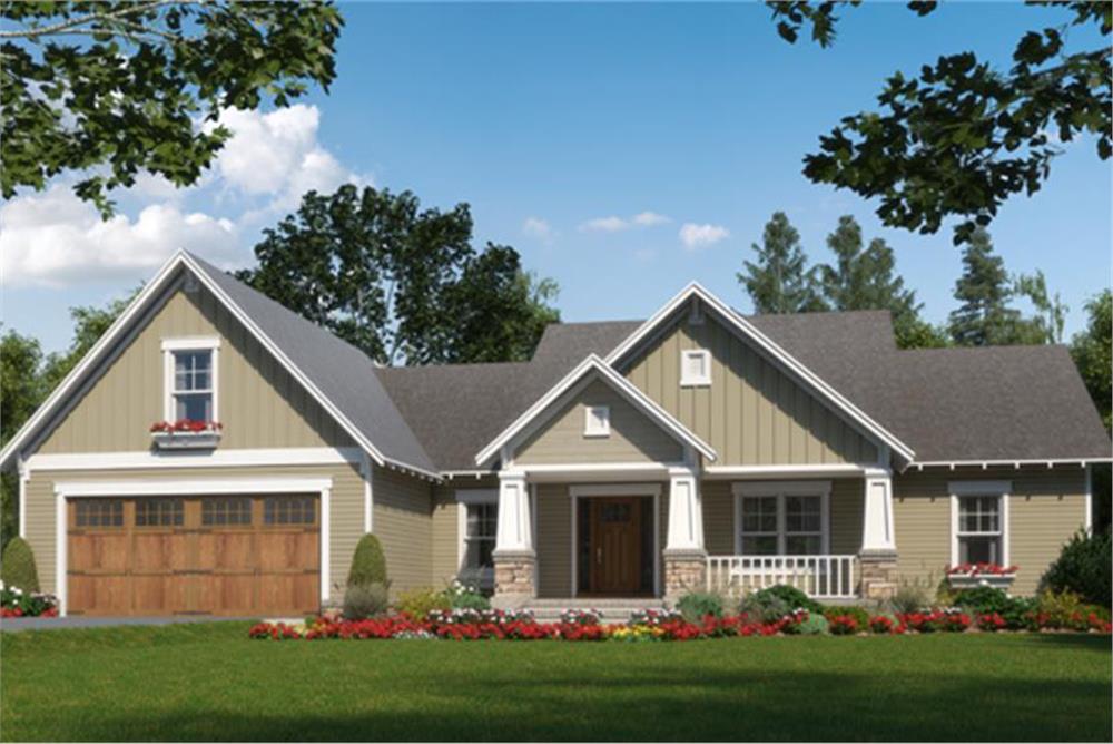 Front View of this 3-Bedroom, 2023 Sq Ft Plan - 141-1298